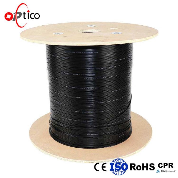 4 Core G657A Outdoor Fiber Optic FTTH Drop Cable 3