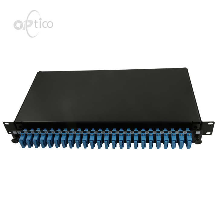 1U Fiber Patch Panel With 24 LC Quad