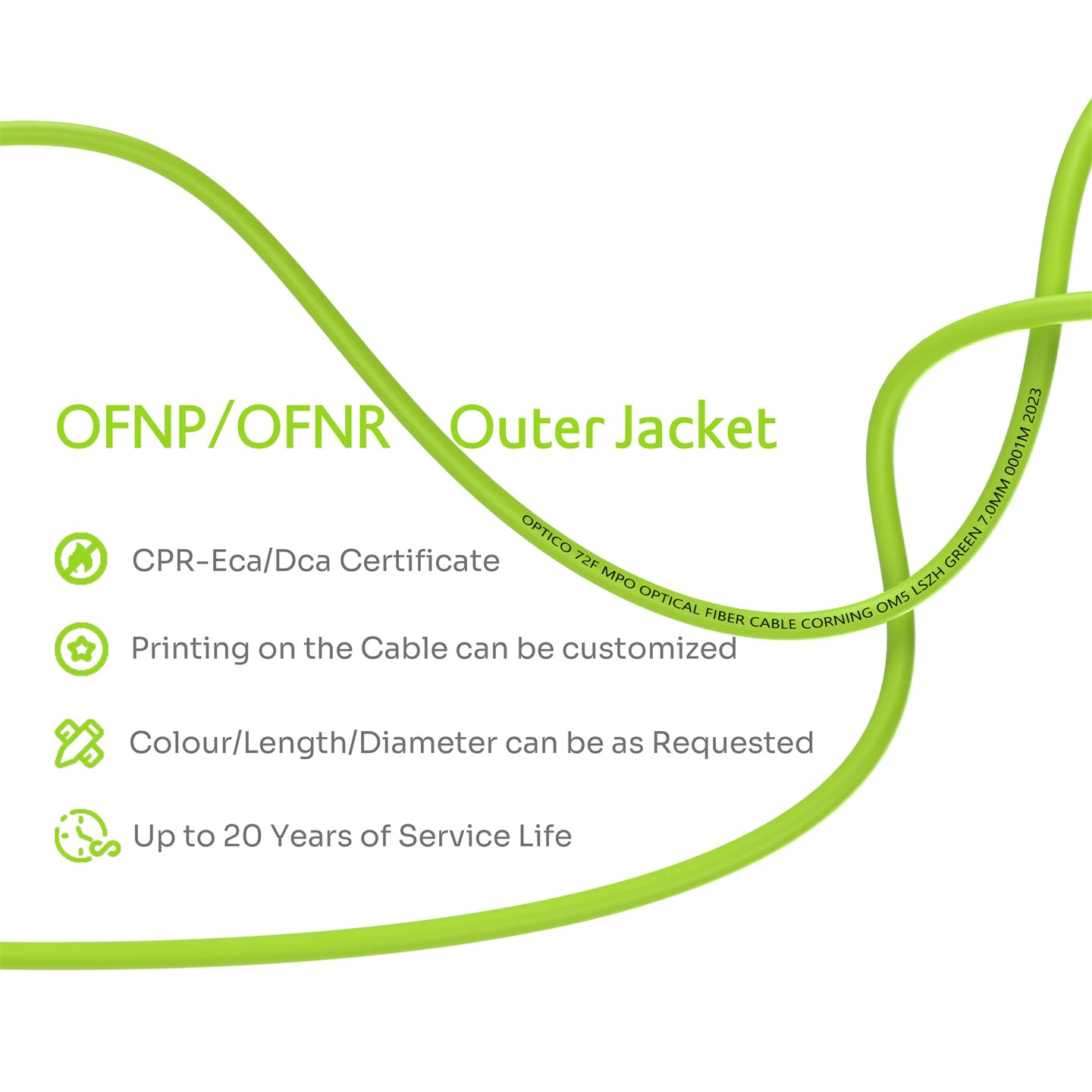 72F MPO Fiber Patch Cable OM5